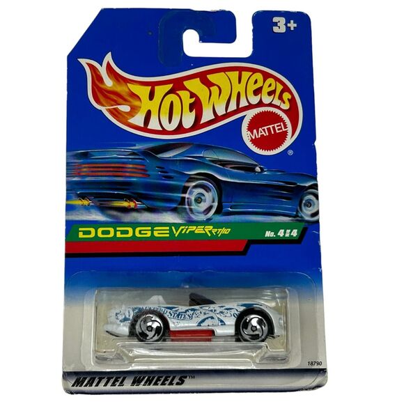 Dodge Viper RT/10 Hot Wheels Diecast Car White Collectible Vintage 90s 1998 New - Picture 2 of 5